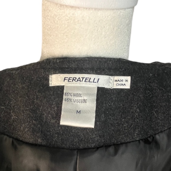Feratelli wool blend unique detail on collar and cuffs. Size M previously loved - Picture 9 of 10